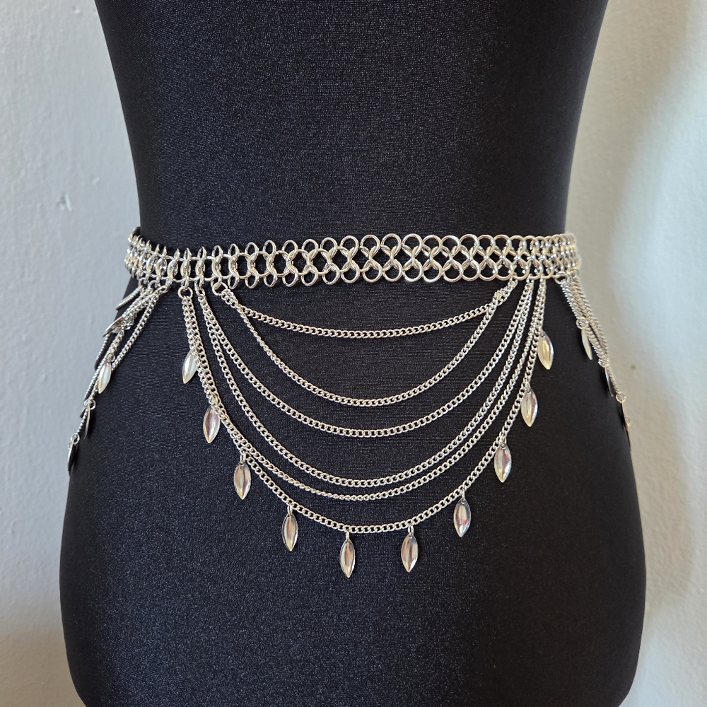 Silver Chain Waist Belt - Picture 3 of 6